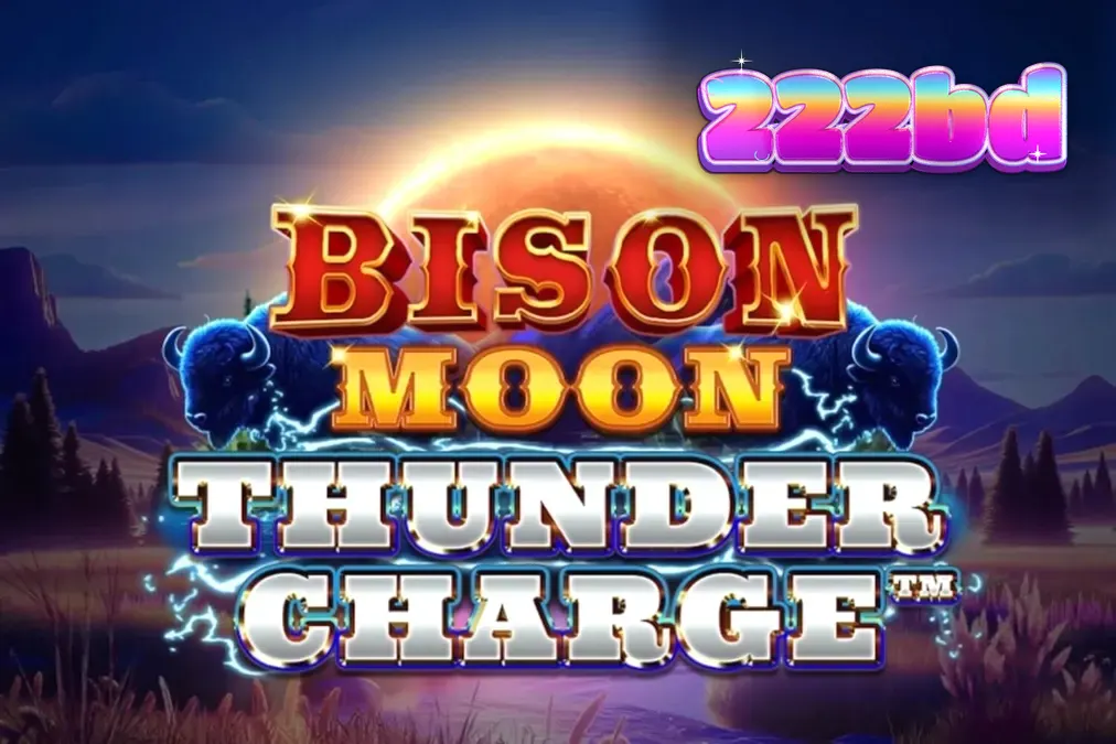 Bison Moon: Thunder Charge স্লটের একটি দৃশ্য যেখানে বাইসন এবং বজ্রপাতের আবহ ফুটে উঠেছে।